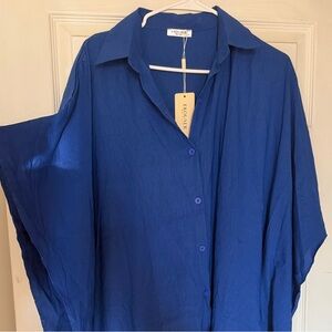 NWT Chic Cobalt Blue Women's Blouse